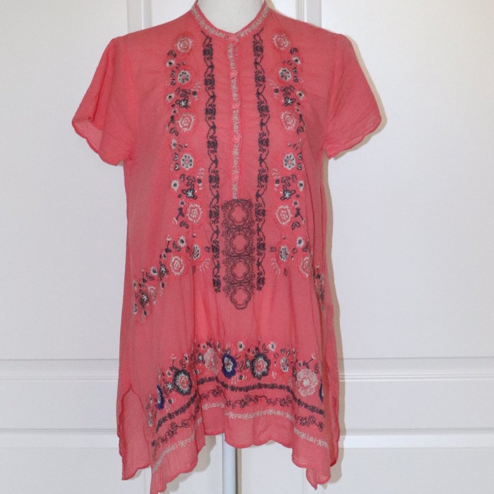Johnny Was Passion Fruit KONES Voile Tunic Size XS